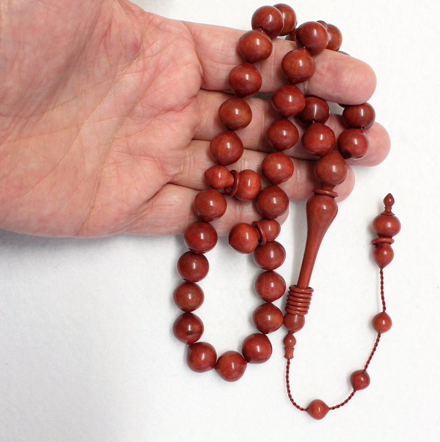 Prayer Beads Rosary Tesbih Pinkivory Wood - EXTREMELY RARE - Highly Collectible