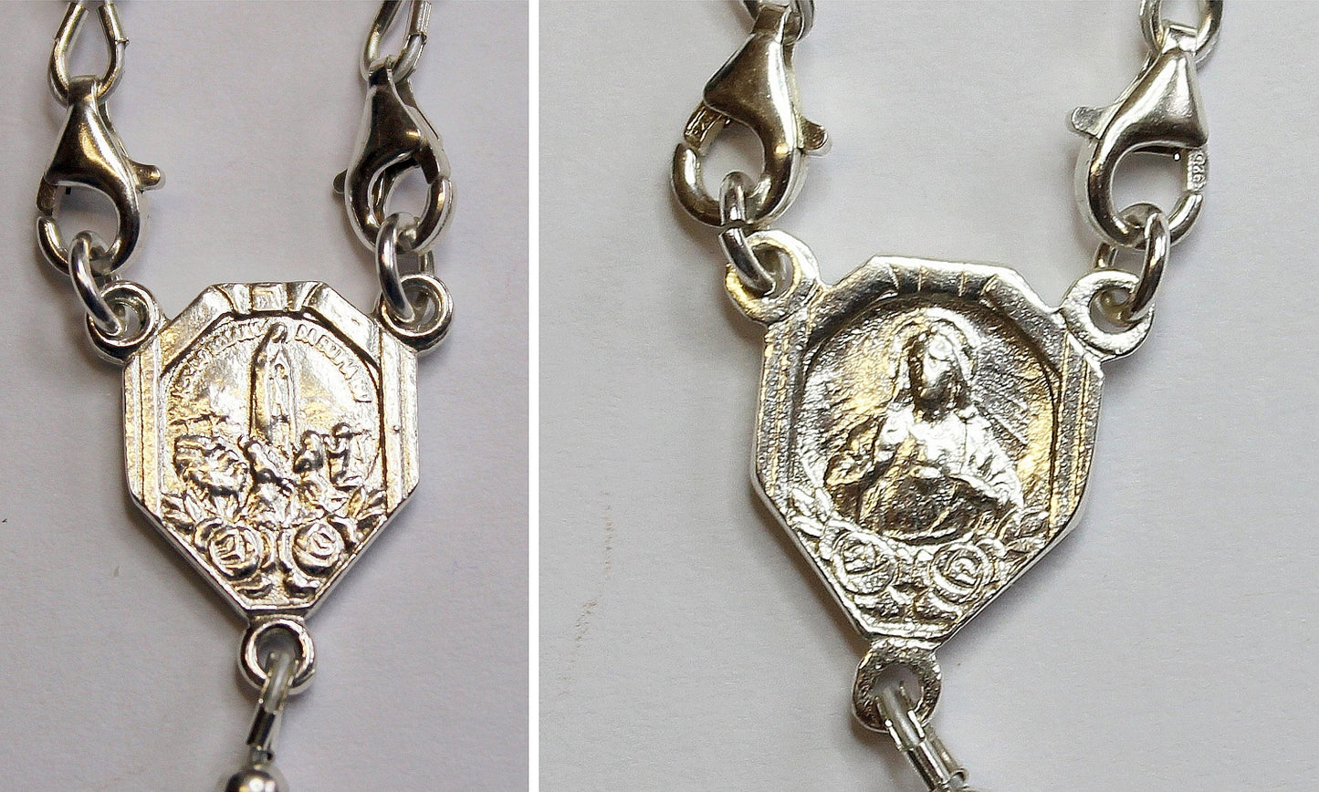 Wearable Catholic Rosary Tourmaline & Sterling Silver - 4 different uses - SPECIAL