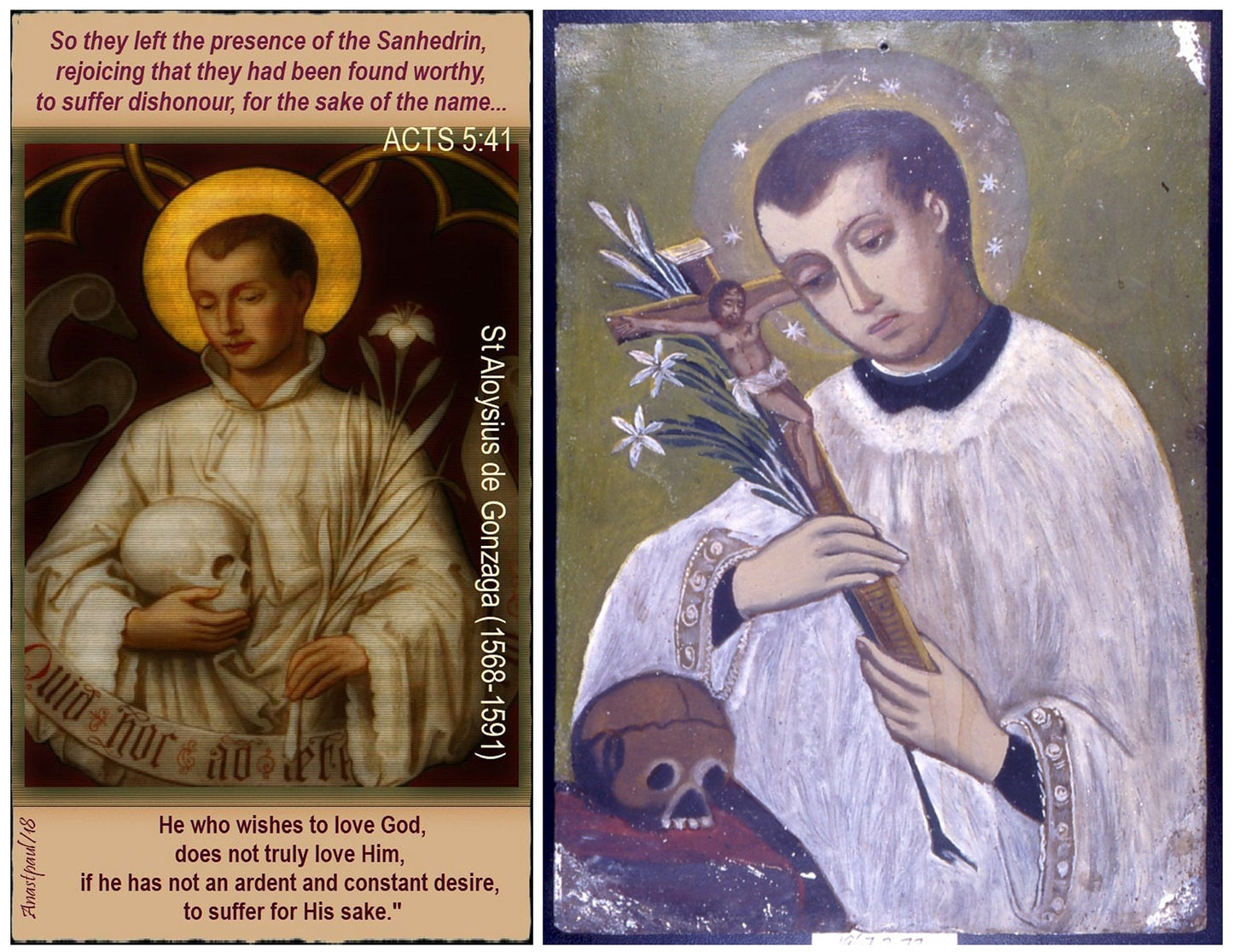 1930's Sterling Cloisonné Hand Painted Enamel Medal St. Aloysius Gonzaga XXXRR