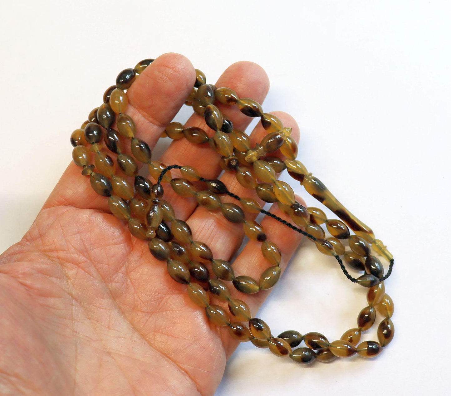 Islamic Prayer Beads Tesbih Faux Tortoise Vintage Galalith 99 Beads -Rare Collector's - Promotional offer