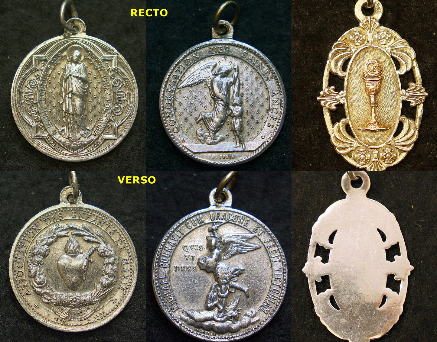 1878 Catholic, Large, Uranium Glass & Sterling Silver , Rare Collectible, Unique and Antique