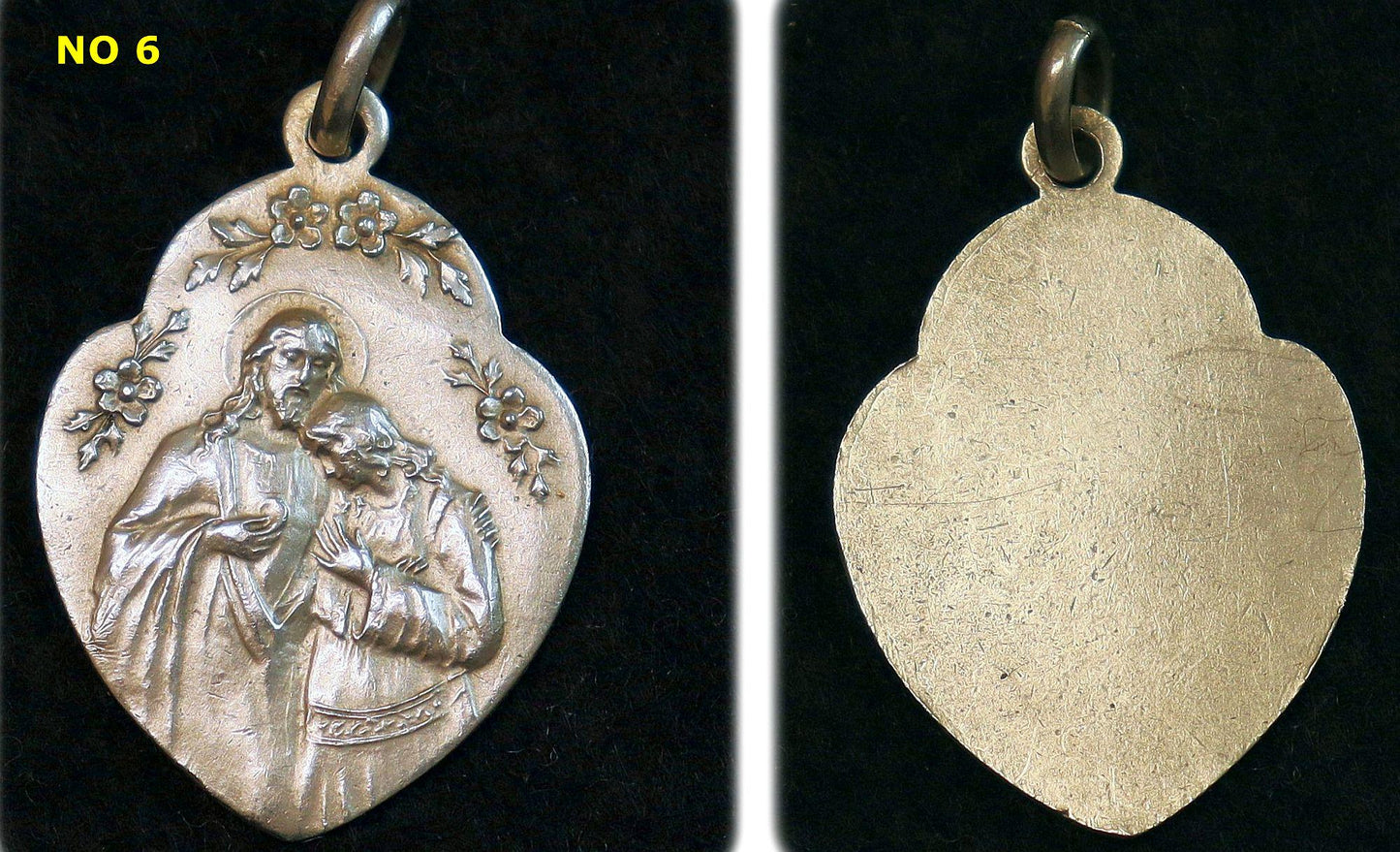 Sterling Silver First Communion Medals Art Nouveau, Pristine, Antiques : Christ with First Communicant model, Rare