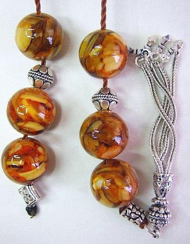 Begleri Mini Konmboloi New Style M.O.P. and Sterling Silver - Exclusive Design