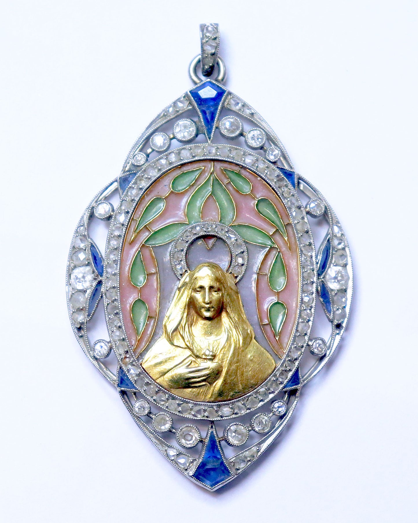 SPECIAL for J.C. Gold, Platinum, Diamonds and Sapphire Plique à jour Medal