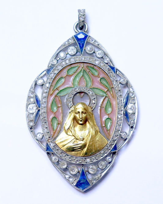 SPECIAL for J.C. Gold, Platinum, Diamonds and Sapphire Plique à jour Medal