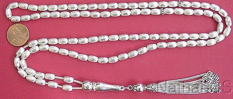 Islamic Prayer Beads ALL sterling Silver -Impressive 99 Beads