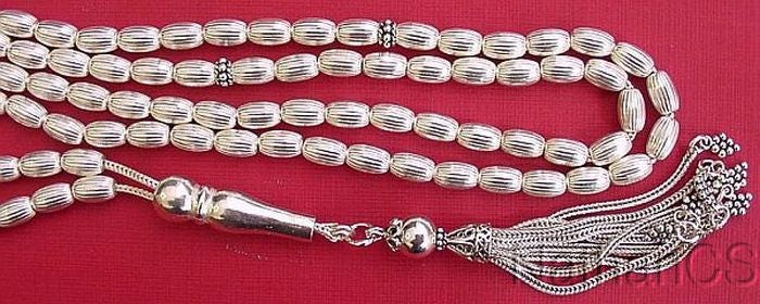 Islamic Prayer Beads ALL sterling Silver -Impressive 99 Beads