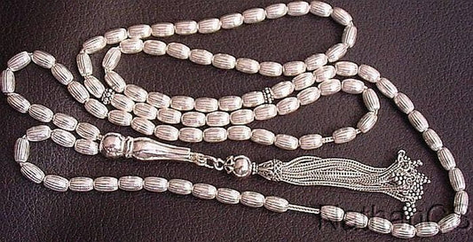 Islamic Prayer Beads ALL sterling Silver -Impressive 99 Beads