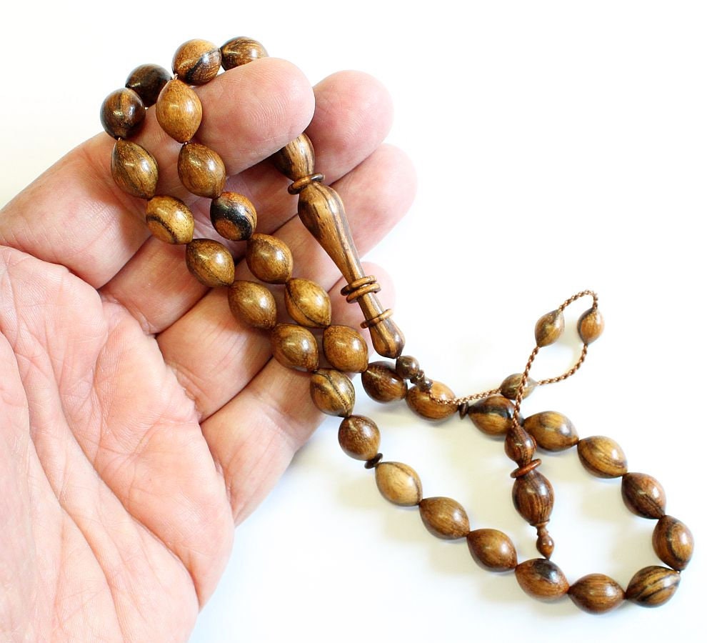Prayer Beads Tesbih Very Rare Paradise Wood OUD - Collector's