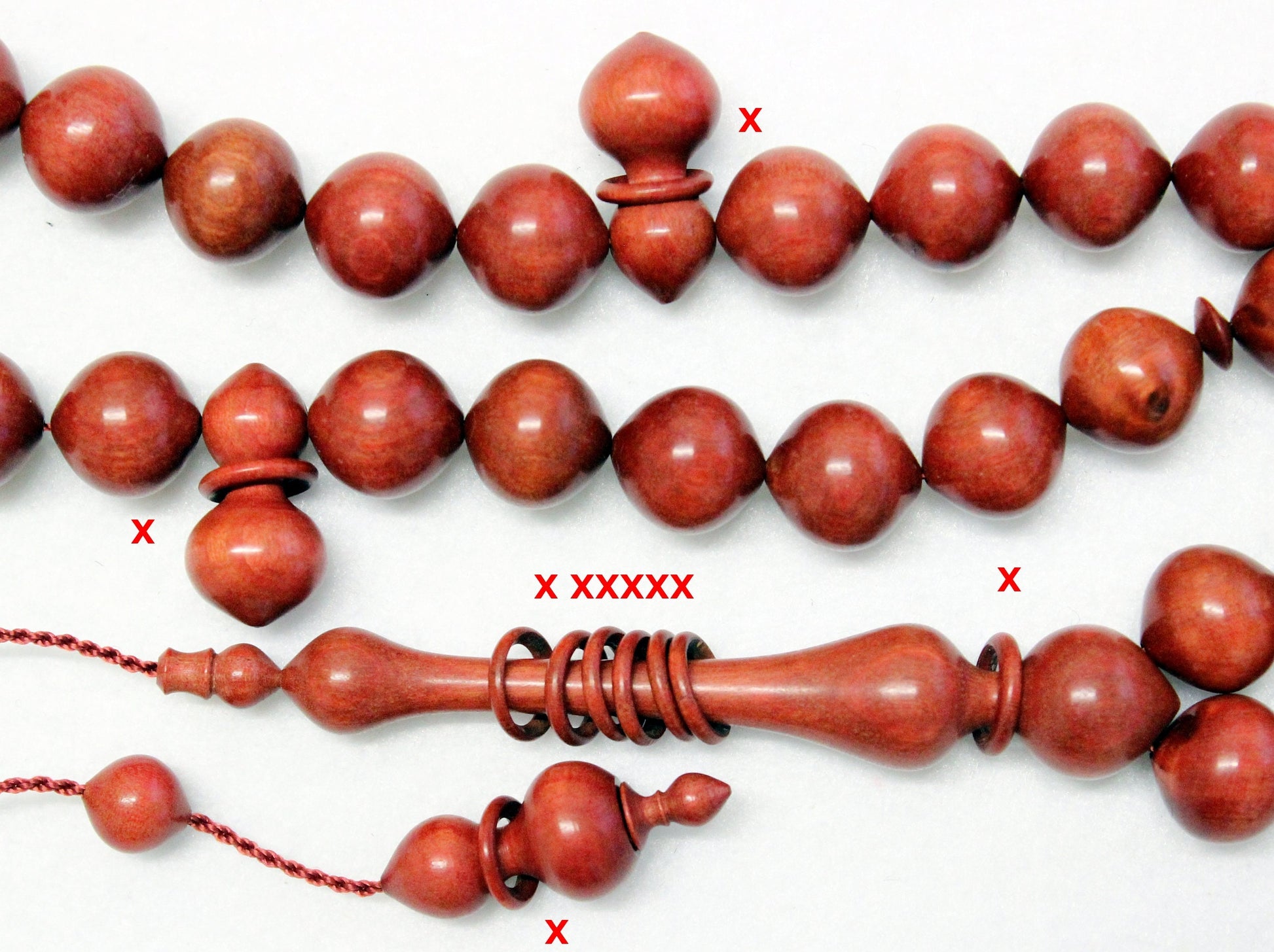 Prayer Beads Rosary Tesbih Pinkivory Wood - EXTREMELY RARE - Highly Collectible