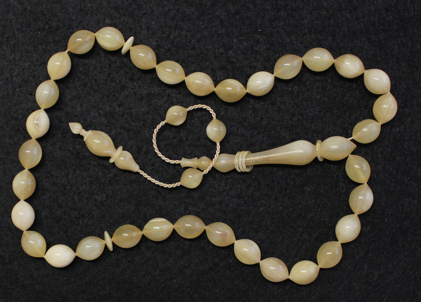 Tesbih Prayer Beads Gebetskette Wild Mountain Goat Horn - Rare Size - Collector's