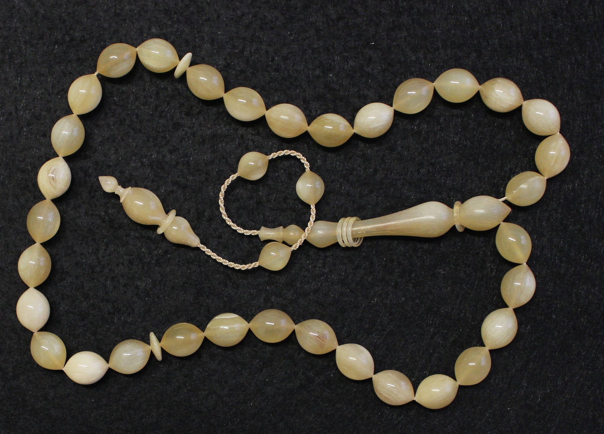 Tesbih Prayer Beads Gebetskette Wild Mountain Goat Horn - Rare Size - Collector's