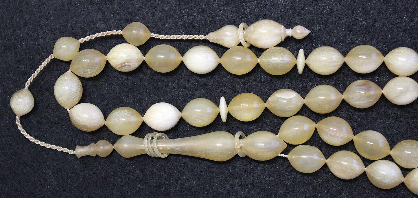 Tesbih Prayer Beads Gebetskette Wild Mountain Goat Horn - Rare Size - Collector's