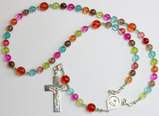 Wearable Catholic Rosary Tourmaline & Sterling Silver - 4 different uses - SPECIAL