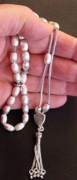 Worry Beads Greek Komboloi Entirely in Heavy Sterling Silver