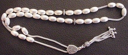 Worry Beads Greek Komboloi Entirely in Heavy Sterling Silver