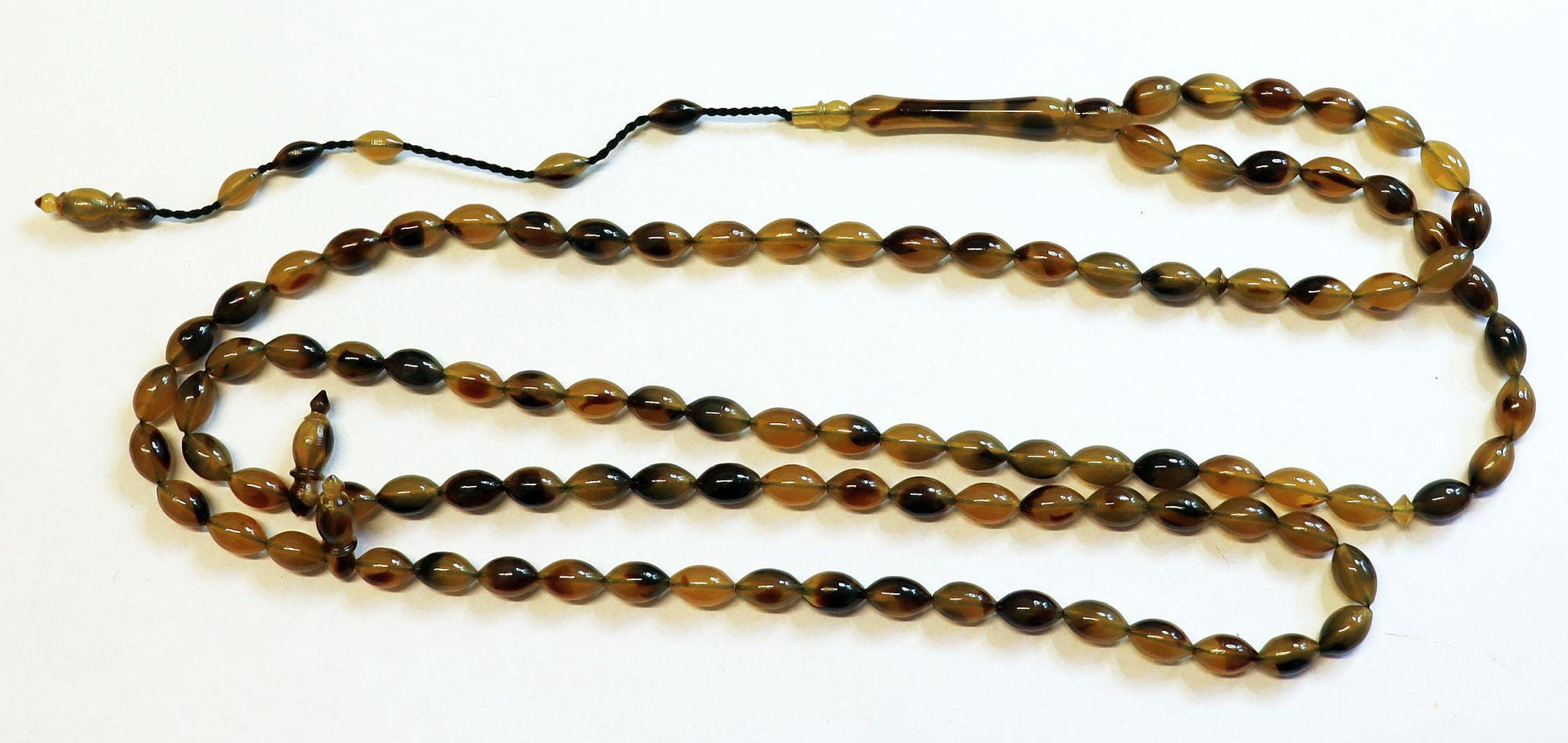 Islamic Prayer Beads Tesbih Faux Tortoise Vintage Galalith 99 Beads -Rare Collector's - Promotional offer