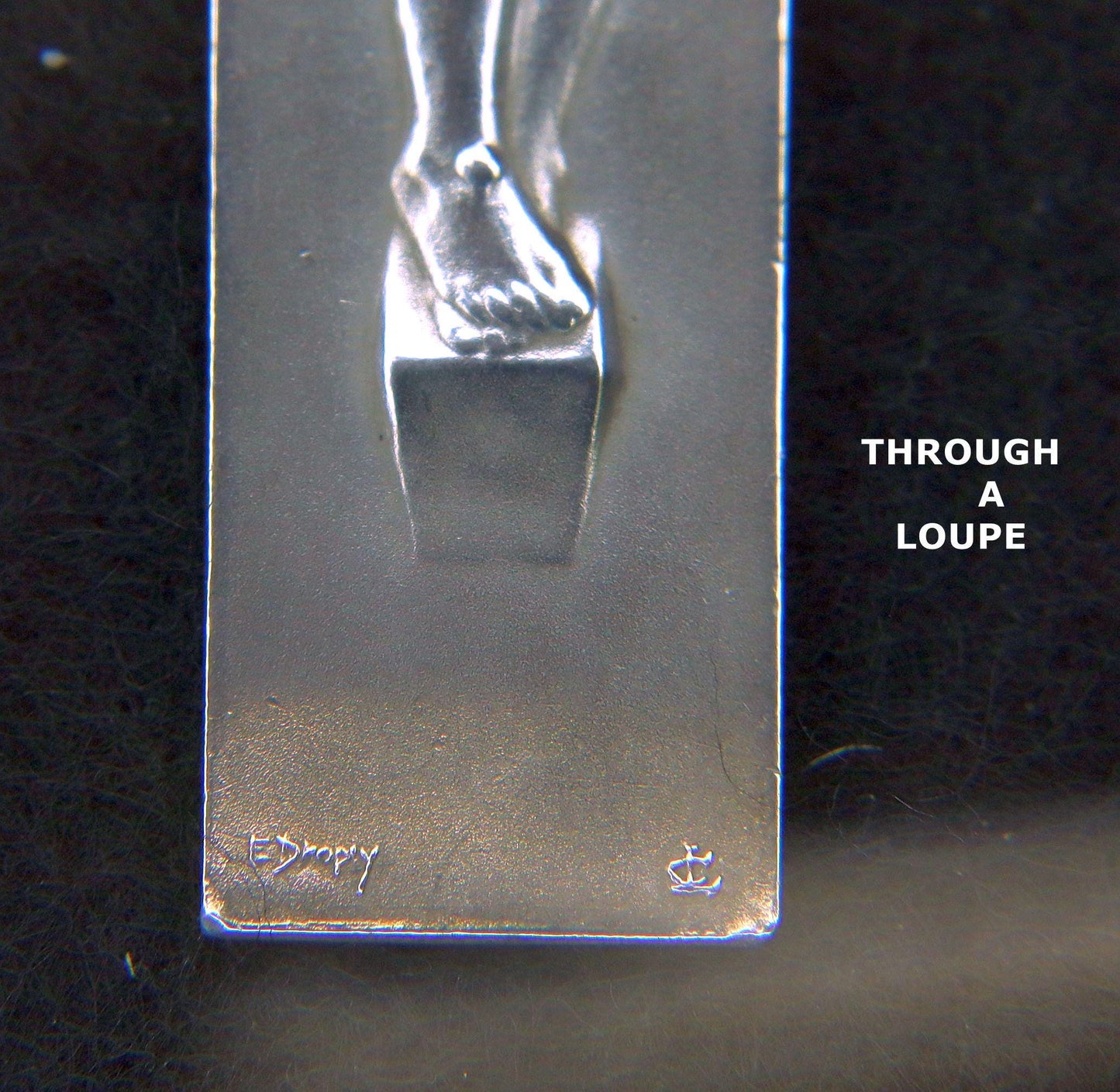 Sterling Silver Cross Crucifix in Box Signed DROPSY : Large, Heavy, Early 20th Cent. Extreme Rarity