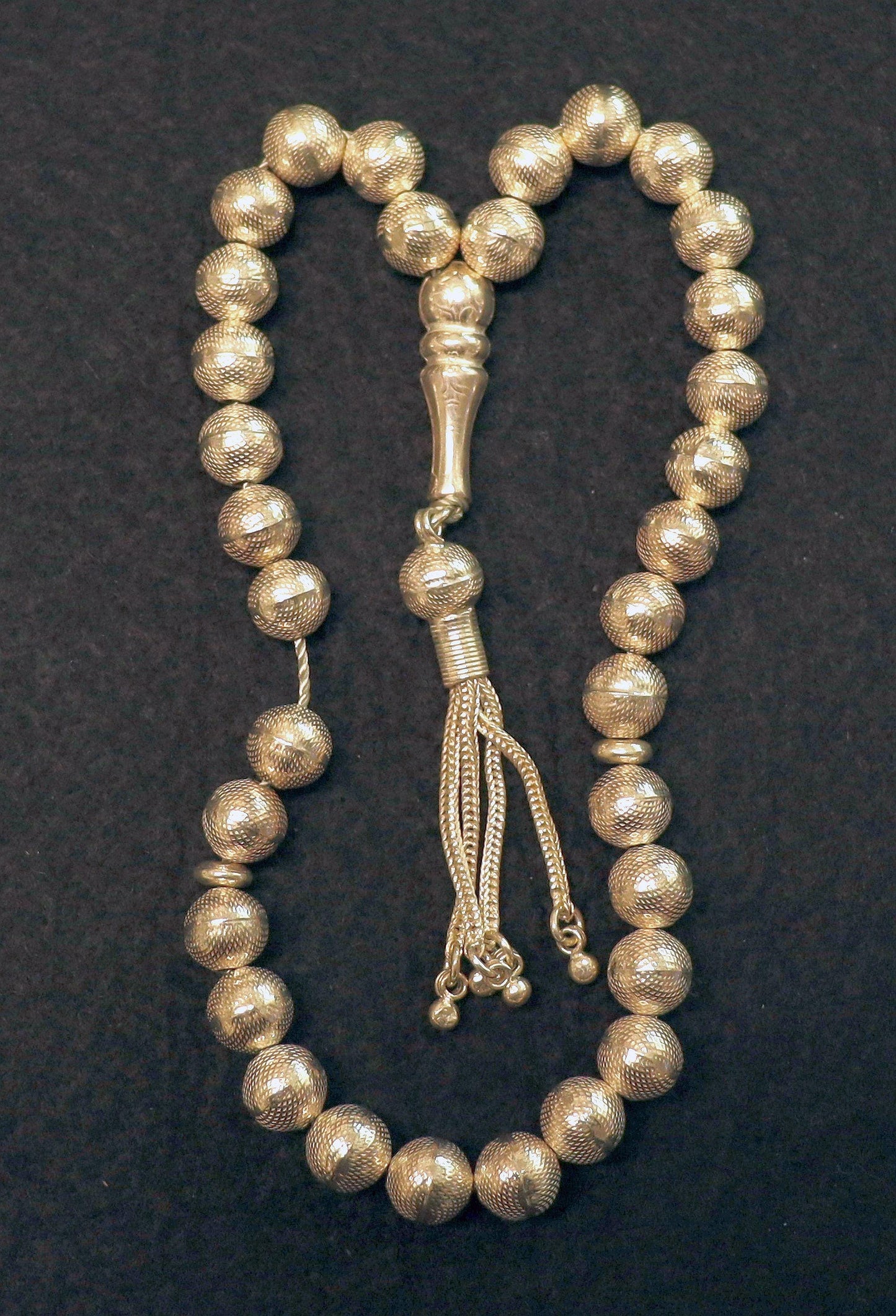 Prayer Beads Rosary ALL Sterling Silver Tesbih -33 beads