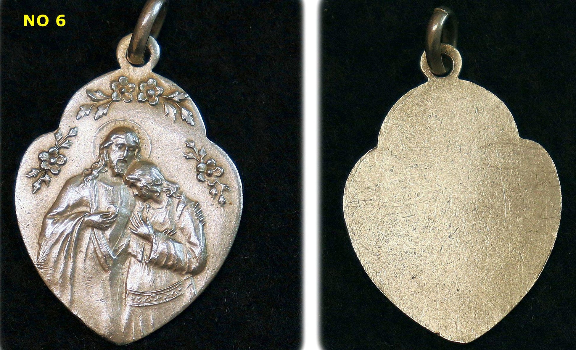 Sterling Silver First Communion Medals Art Nouveau, Pristine, Antiques : Christ with First Communicant model, Rare