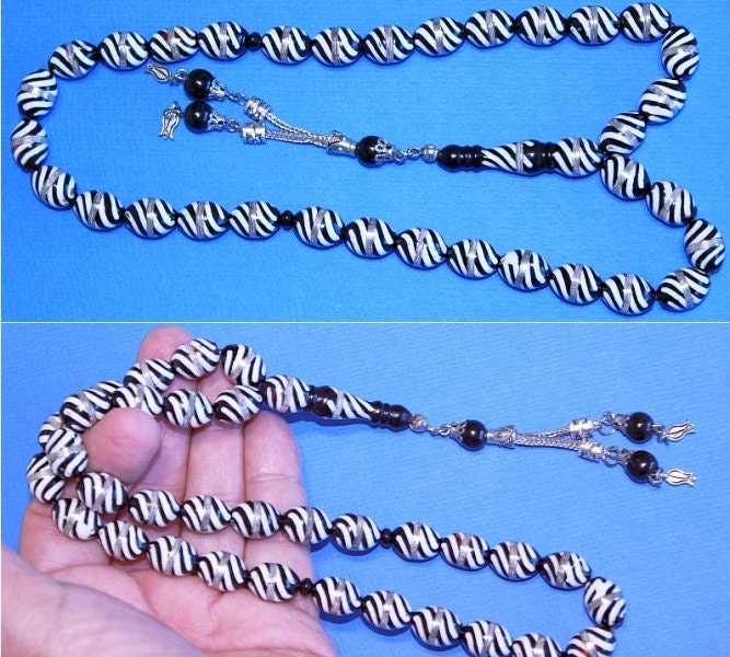 Prayer Worry Beads Tesbih Kuka Studded and Bone Inlaid ++ SPECIAL OFFER ++