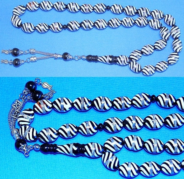 Prayer Worry Beads Tesbih Kuka Studded and Bone Inlaid ++ SPECIAL OFFER ++