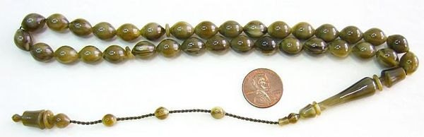 Prayer Beads Sandalous Tesbih Turkish Amber Catalin - SUFI CARVING - COLLECTOR'S