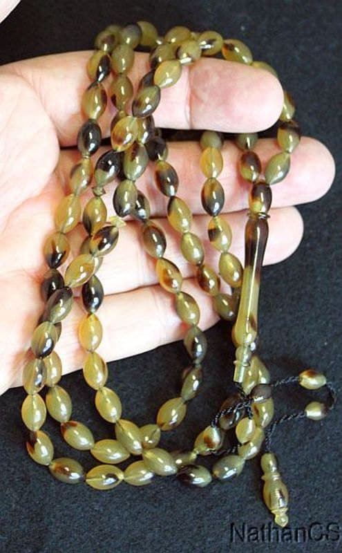 Islamic Prayer Beads Tesbih Faux Tortoise Vintage Galalith 99 Beads -Rare Collector's - Promotional offer